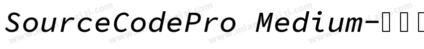 SourceCodePro Medium字体转换